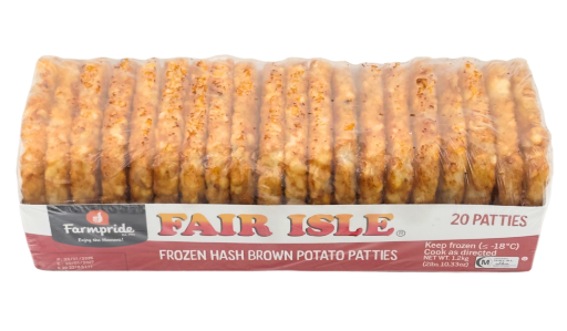 Fair Isle Hash Brown | Potato Patties | Halal | 20pcs | 1.2kg